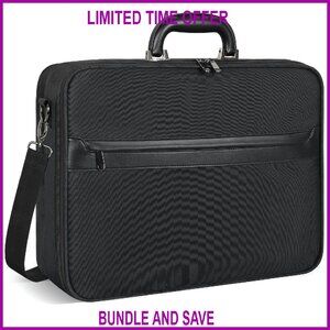 16" Laptop Briefcase Business Bag Lightweight Attache Case Professional Work